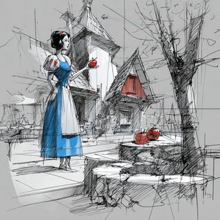 Ruincantilever style, Midjourney V7: retro fairy-tale illustration