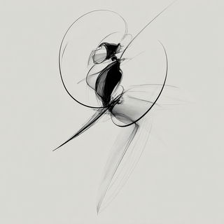 Inkveil style, Midjourney V7: abstract 3D render