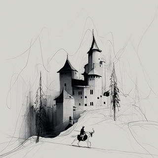 Inkveil style, Midjourney V7: retro fairy-tale illustration