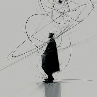 Inkveil style, Midjourney V7: editorial illustration for popular scientific magazine cover