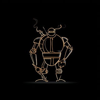 Copper Solstice style, Midjourney V7: concept art character design of retropunk steam knight