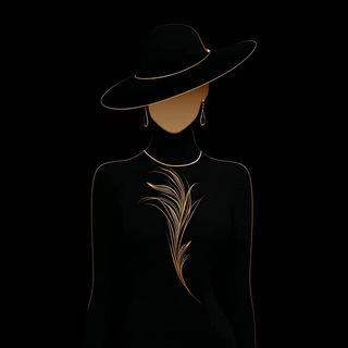 Copper Solstice style, Midjourney V7: haute-couture fashion outfit