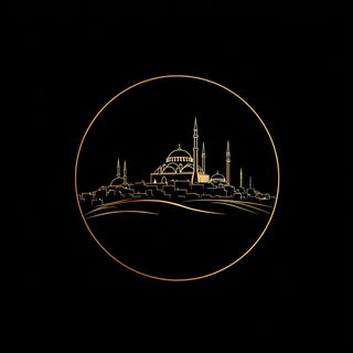 Copper Solstice style, Midjourney V7: bold minimalist logo design for Istanbul city municipal services