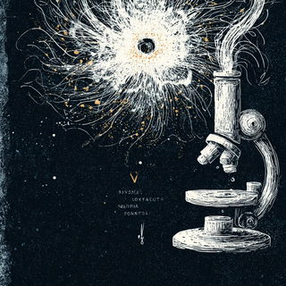 Gravemare Current style, Midjourney V7: editorial illustration for popular scientific magazine cover