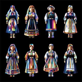 Prismavolt style, Midjourney V7: traditional folk art