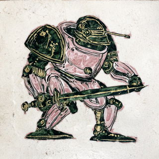 Botanink style, Midjourney V7: concept art character design of retropunk steam knight