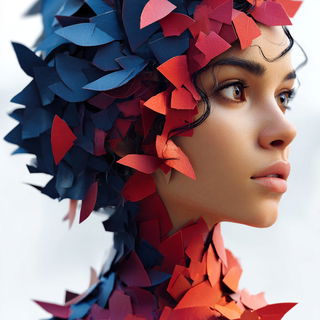 Pavilionoxide style, Midjourney V7: photographic portrait of female protagonist
