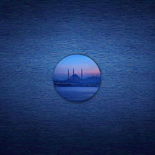 Saltwater Big Top style, Midjourney V7: bold minimalist logo design for Istanbul city municipal services