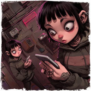 Saltwater Big Top style, Midjourney V7: black-and-white manga comic strip