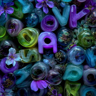 Alpine Bloomfront style, Midjourney V7: typographic composition with large letters