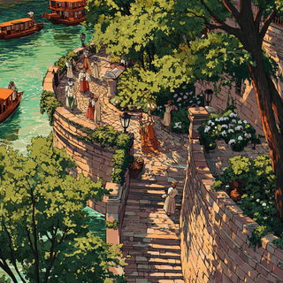 Arkadyn Greenfire style, Midjourney V7: classical 18th-century oil painting