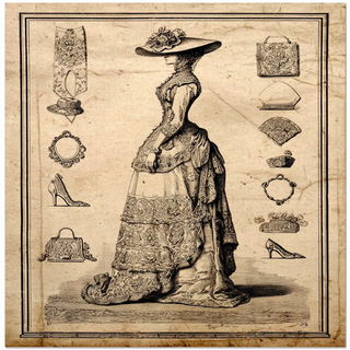 Ammonite Basilica style, Midjourney V7: haute-couture fashion outfit