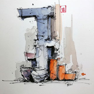 Terracontour style, Midjourney V7: typographic composition with large letters