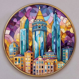 Facetmosaic style, Midjourney V7: bold minimalist logo design for Istanbul city municipal services