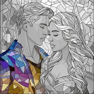 Facetmosaic style, Midjourney V7: black-and-white manga comic strip