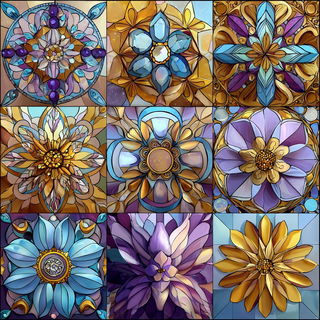 Facetmosaic style, Midjourney V7: creative pattern composition