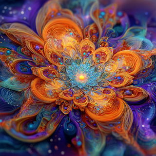 Ornamentopsyche style, Midjourney V7: creative pattern composition