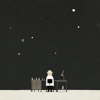 Scale Failure style, Midjourney V7: editorial illustration for popular scientific magazine cover