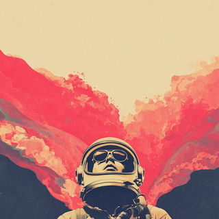 Peach Leviathan style, Midjourney V7: editorial illustration for popular scientific magazine cover