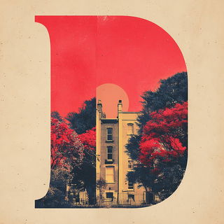 Peach Leviathan style, Midjourney V7: typographic composition with large letters