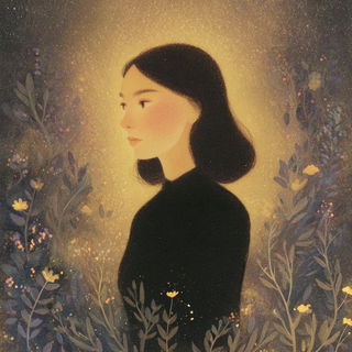 Gloamfolk style, Midjourney V7: photographic portrait of female protagonist