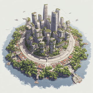 Astercliff style, Midjourney V7: megacity with futuristic bioarchitecture