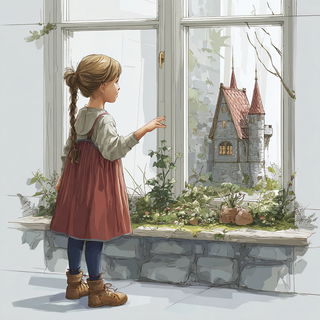 Astercliff style, Midjourney V7: retro fairy-tale illustration