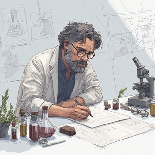 Astercliff style, Midjourney V7: editorial illustration for popular scientific magazine cover
