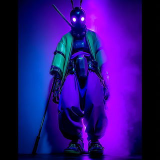 Latexodus style, Midjourney V7: concept art character design of retropunk steam knight