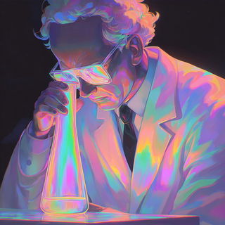 Bubbleshine Arc style, Midjourney V7: editorial illustration for popular scientific magazine cover