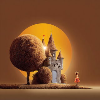 Volcanomycota style, Midjourney V7: retro fairy-tale illustration