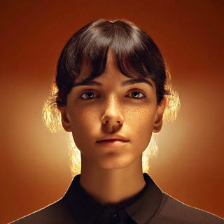 Volcanomycota style, Midjourney V7: photographic portrait of female protagonist