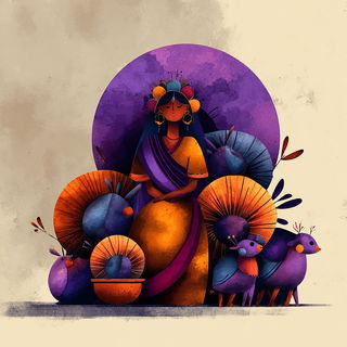 Cortexpulse style, Midjourney V7: traditional folk art