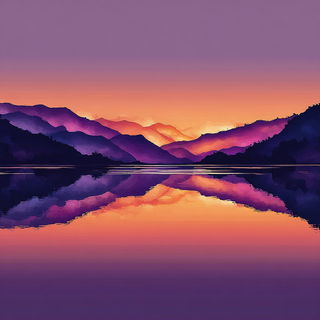 Cortexpulse style, Midjourney V7: realistic landscape photograph of quiet dawn
