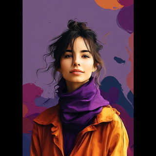 Cortexpulse style, Midjourney V7: photographic portrait of female protagonist