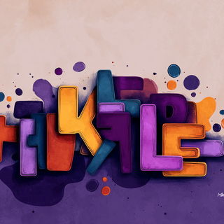 Cortexpulse style, Midjourney V7: typographic composition with large letters