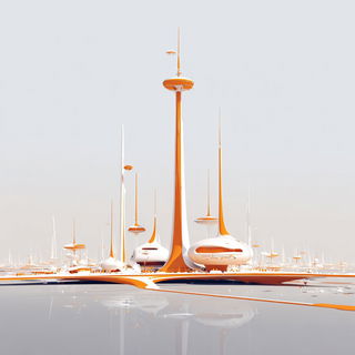Oranglassica style, Midjourney V7: megacity with futuristic bioarchitecture