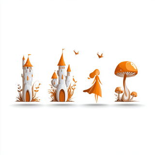 Oranglassica style, Midjourney V7: retro fairy-tale illustration