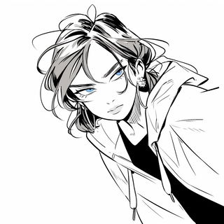 Oranglassica style, Midjourney V7: black-and-white manga comic strip