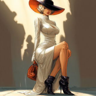 Cuirasscloud style, Midjourney V7: haute-couture fashion outfit