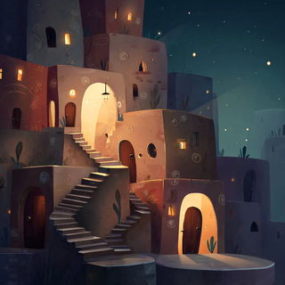 Lanternswirl style, Midjourney V7: abstract 3D render