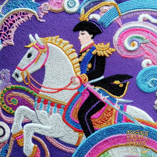 Beadcurrent style, Midjourney V7: classical 18th-century oil painting