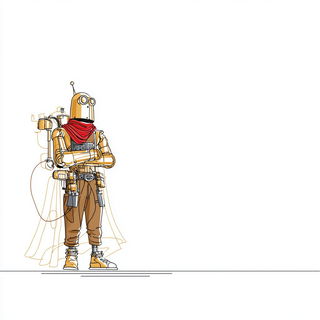 Silverleaf Darkroom style, Midjourney V7: concept art character design of retropunk steam knight