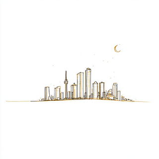 Silverleaf Darkroom style, Midjourney V7: bold minimalist logo design for Istanbul city municipal services