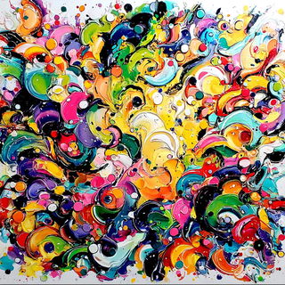 Pigmentura style, Midjourney V7: creative pattern composition