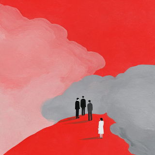 Corridor Exile style, Midjourney V7: editorial illustration for popular scientific magazine cover