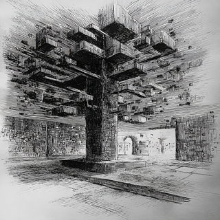Stratacross style, Midjourney V7: abstract 3D render