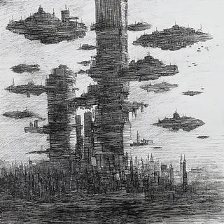 Stratacross style, Midjourney V7: megacity with futuristic bioarchitecture