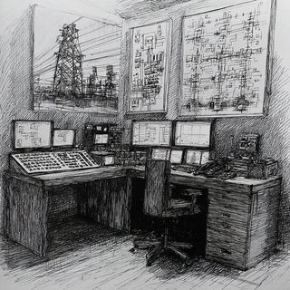 Stratacross style, Midjourney V7: technical infrastructure blueprint schematics