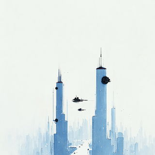 Snowcopy style, Midjourney V7: megacity with futuristic bioarchitecture